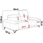 Sofa PALLADIO 2 osobowa z regulowanymi zagłówkami MONOLITH 37 WERSAL