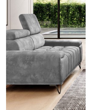Sofa PALLADIO 2 osobowa z regulowanymi zagłówkami MONOLITH 85 WERSAL