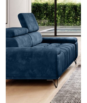 Sofa PALLADIO 3 osobowa z regulowanymi zagłówkami MONOLITH 77 WERSAL