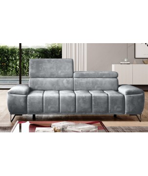 Sofa PALLADIO 3 osobowa z regulowanymi zagłówkami MONOLITH 84 WERSAL