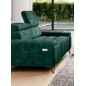 Sofa PALLADIO 2 osobowa z elektrycznym systemem rozkładania siedziska regulowane zagłówki MONOLITH 37 WERSAL