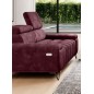 Sofa PALLADIO 3 osobowa z elektrycznym systemem rozkładania siedziska regulowane zagłówki MONOLITH 69 WERSAL