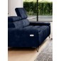 Sofa PALLADIO 3 osobowa z elektrycznym systemem rozkładania siedziska regulowane zagłówki MONOLITH 79 WERSAL