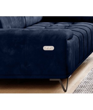 Sofa PALLADIO 3 osobowa z elektrycznym systemem rozkładania siedziska regulowane zagłówki MONOLITH 79 WERSAL