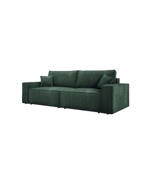 Kanapa KASJO Uniwersalny Sofo-Narożnik z funkcją spania i poduszkami, 2x pojemnik POSO 014 Zielony DOMOHOME