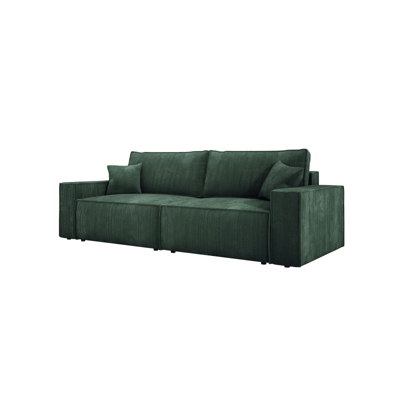 Kanapa KASJO Uniwersalny Sofo-Narożnik z funkcją spania i poduszkami, 2x pojemnik POSO 014 Zielony DOMOHOME