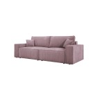 Kanapa KASJO Uniwersalny Sofo-Narożnik z funkcją spania i poduszkami, 2x pojemnik POSO 027 Różowy DOMOHOME