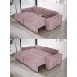 Kanapa KASJO Uniwersalny Sofo-Narożnik z funkcją spania i poduszkami, 2x pojemnik POSO 027 Różowy DOMOHOME