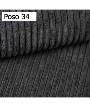 Kanapa KASJO Uniwersalny Sofo-Narożnik z funkcją spania i poduszkami, 2x pojemnik POSO 034 Antracytowy DOMOHOME