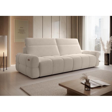 Sofa MATEO z funkcją RELAX i elektryczną regulacji siedziska tkanina PERFECT HARMONY 02 WERSAL