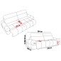 Sofa MATEO z funkcją RELAX i elektryczną regulacji siedziska tkanina PERFECT HARMONY 59 WERSAL