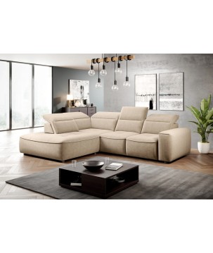 Narożnik COLOMBO L z elektryczną regulacją siedziska Lewostronny w tkaninie ELEMENT 02 WERSAL