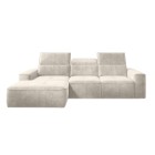 Narożnik COLOMBO S Mini z elektryczną regulacją siedziska Lewostronny w tkaninie PALLADIUM 02 WERSAL