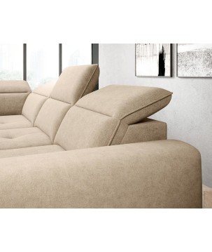 Narożnik COLOMBO L z elektryczną regulacją siedziska Prawostronny w tkaninie ELEMENT 02 WERSAL