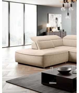 Narożnik COLOMBO L z elektryczną regulacją siedziska Prawostronny w tkaninie ELEMENT 02 WERSAL