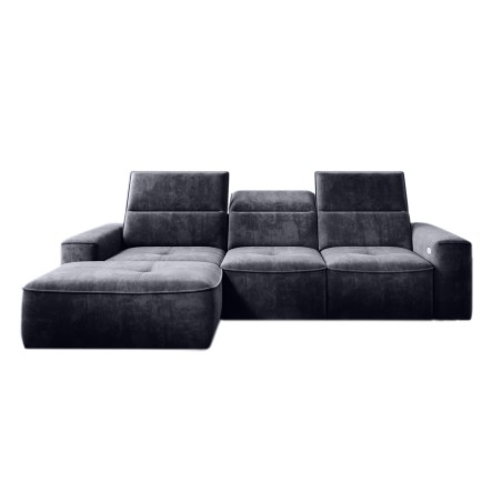 Narożnik COLOMBO S Mini z elektryczną regulacją siedziska Lewostronny w tkaninie PALLADIUM 19 WERSAL