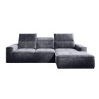 Narożnik COLOMBO S Mini z elektryczną regulacją siedziska Prawostronny w tkaninie PALLADIUM 16 WERSAL