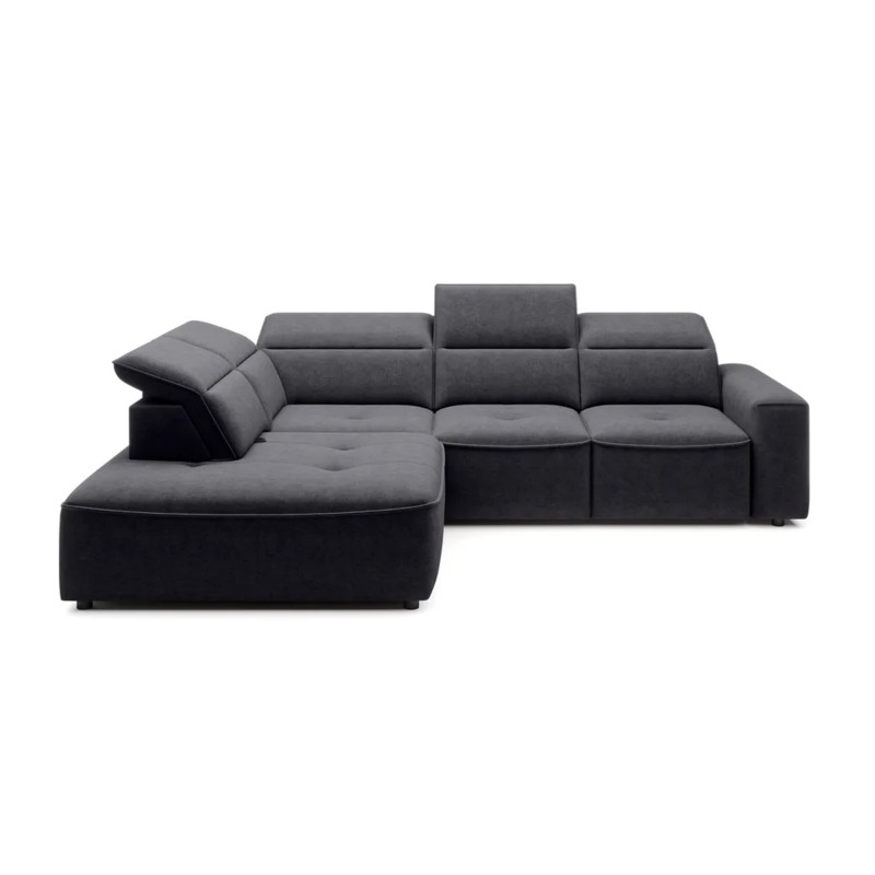 Narożnik COLOMBO L Lewostronny z elektryczną funkcją spania pojemnikiem ELEMENT 01 Grafitowy WERSAL