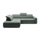 Narożnik COLOMBO L Lewostronny z elektryczną funkcją spania pojemnikiem ELEMENT 11 Zielony WERSAL