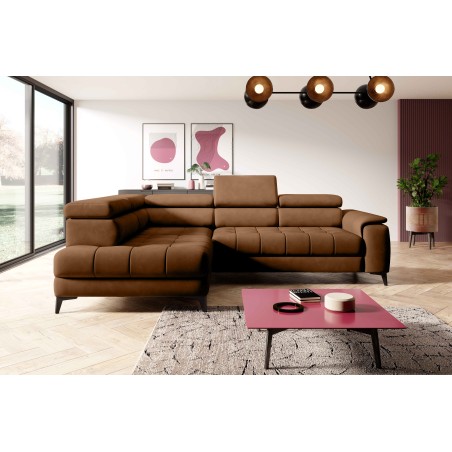 Narożnik CHIVAS L Lewostronny z Elektryczną regulacją siedziska wolnostojący tkanina Element 07 WERSAL