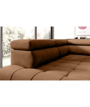 Narożnik CHIVAS L Lewostronny z Elektryczną regulacją siedziska wolnostojący tkanina Element 07 WERSAL