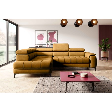 Narożnik CHIVAS L Lewostronny z Elektryczną regulacją siedziska wolnostojący tkanina Element 08 WERSAL