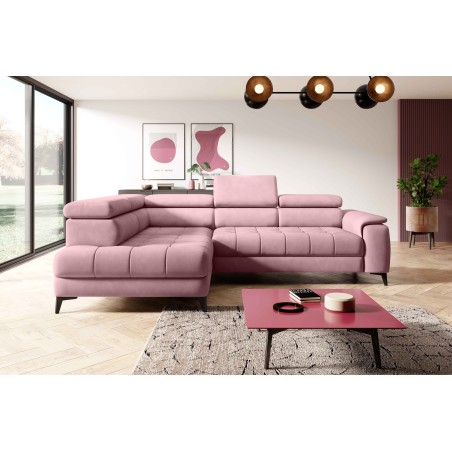 Narożnik CHIVAS L Lewostronny z Elektryczną regulacją siedziska wolnostojący tkanina Element 24 WERSAL