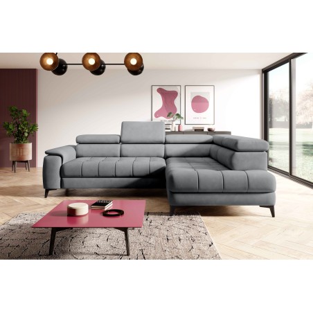 Narożnik CHIVAS L Prawostronny z Elektryczną regulacją siedziska wolnostojący tkanina Element 04 WERSAL