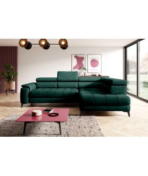 Narożnik CHIVAS L Prawostronny z Elektryczną regulacją siedziska wolnostojący tkanina Element 12 WERSAL