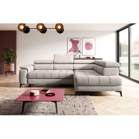 Narożnik CHIVAS L Prawostronny z Elektryczną regulacją siedziska wolnostojący tkanina Element 17 WERSAL