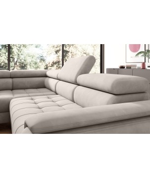 Narożnik CHIVAS L Prawostronny z Elektryczną regulacją siedziska wolnostojący tkanina Element 18 WERSAL