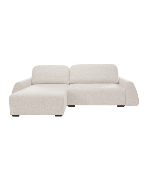 Narożnik ALMI Lewostronny z funkcją spania, wolnostojący tkanina EXCITE ME 02 Beżowy