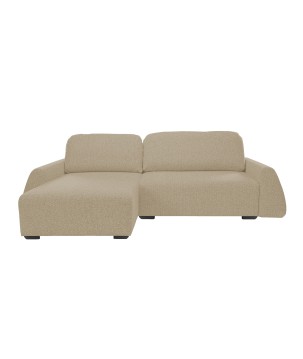 Narożnik ALMI Lewostronny z funkcją spania, wolnostojący tkanina EXCITE ME 04 Cappucino
