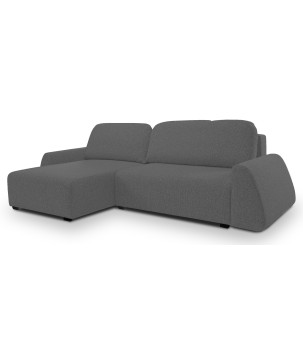 Narożnik ALMI Lewostronny z funkcją spania, wolnostojący tkanina EXCITE ME 06 Szary