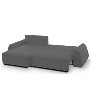 Narożnik ALMI Lewostronny z funkcją spania, wolnostojący tkanina EXCITE ME 06 Szary