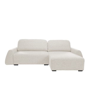 Narożnik ALMI Prawostronny z funkcją spania, wolnostojący tkanina EXCITE ME 01 Biały