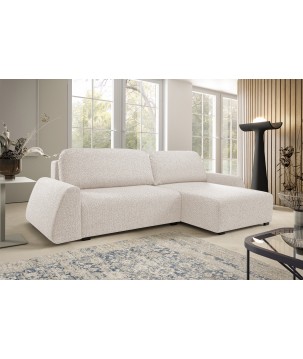 Narożnik ALMI Prawostronny z funkcją spania, wolnostojący tkanina EXCITE ME 02 Beżowy