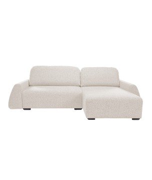 Narożnik ALMI Prawostronny z funkcją spania, wolnostojący tkanina EXCITE ME 02 Beżowy