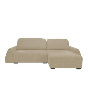 Narożnik ALMI Prawostronny z funkcją spania, wolnostojący tkanina EXCITE ME 04 Cappucino