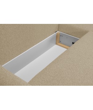 Narożnik ALMI Prawostronny z funkcją spania, wolnostojący tkanina EXCITE ME 04 Cappucino