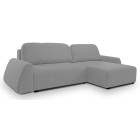 Narożnik ALMI Prawostronny z funkcją spania, wolnostojący tkanina EXCITE ME 05 Srebrny