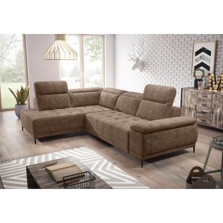 Narożnik FOCUS L z elektryczną regulacją siedziska Lewostronny w tkaninie w tkaninie SALVADOR 03 WERSAL