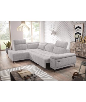 Narożnik FOCUS L z elektryczną regulacją siedziska Lewostronny w tkaninie w tkaninie SALVADOR 13 WERSAL