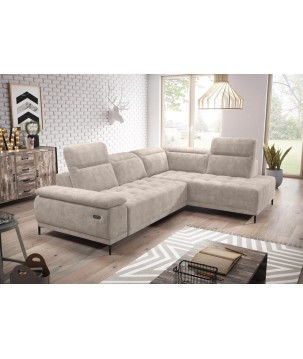 Narożnik FOCUS L z elektryczną regulacją siedziska Prawostronny w tkaninie w tkaninie SALVADOR 01 WERSAL