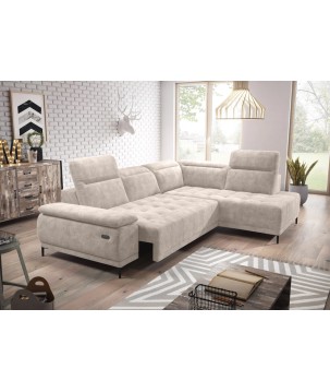 Narożnik FOCUS L z elektryczną regulacją siedziska Prawostronny w tkaninie w tkaninie SALVADOR 01 WERSAL