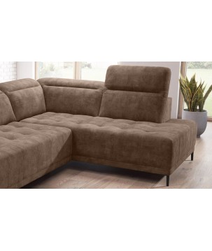 Narożnik FOCUS L z elektryczną regulacją siedziska Prawostronny w tkaninie w tkaninie SALVADOR 03 WERSAL