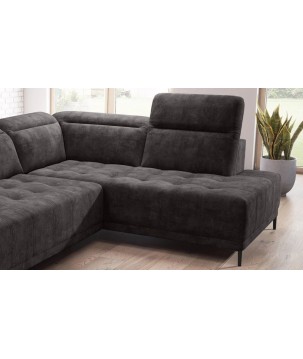 Narożnik FOCUS L z elektryczną regulacją siedziska Prawostronny w tkaninie w tkaninie SALVADOR 04 WERSAL