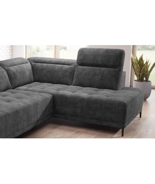 Narożnik FOCUS L z elektryczną regulacją siedziska Prawostronny w tkaninie w tkaninie SALVADOR 15 WERSAL