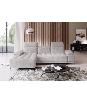 Narożnik FOCUS S Mini z elektryczną regulacją siedziska Lewostronny w tkaninie w tkaninie SALVADOR 13 WERSAL