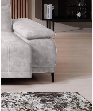 Narożnik FOCUS S Mini z elektryczną regulacją siedziska Lewostronny w tkaninie w tkaninie SALVADOR 13 WERSAL